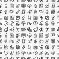seamless doodle communication pattern N121