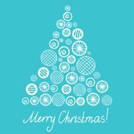 Holiday card with Christmas tree
