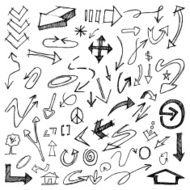 vector hand drawn arrows set N2