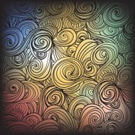 Seamless dark abstract hand-drawn waves pattern N6