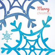 Christmas and New Year template with snowflakes N3