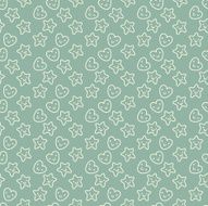 seamless pattern with stars and hearts