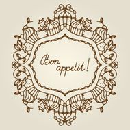 Frame with cakes and fruits N2