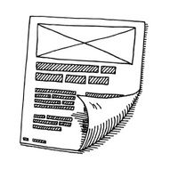 Document Paper Curl Drawing