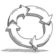 Cycle Arrows Drawing