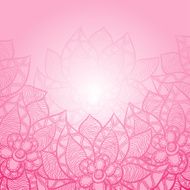 Floral background with abstract hand drawn flowers N2