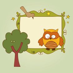 Hand drawn woodland frame