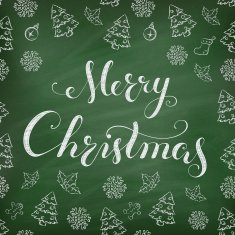 Christmas Chalkboard with lettering