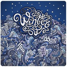 winter town greeting card N2