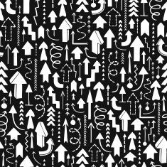 Seamless background of hand drawn arrows N22
