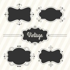 Retro labels set