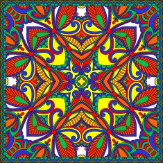 Traditional ornamental floral paisley bandanna You can use this N109