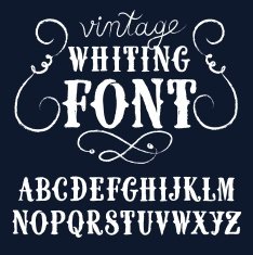 Vintage chalk vector font