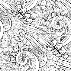 Seamless Monochrome Floral Pattern (Vector) N31