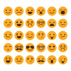 Set of different smileys vector