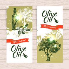 Banner set of vintage olive background splash backgrounds N2
