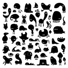set of funny monsters N3