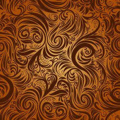 Seamless background - Elegant scroll pattern in brown