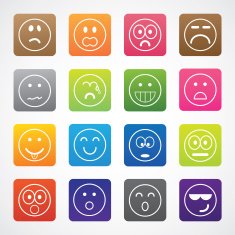 Set of smiley icon different emotion N3