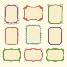 Cute doodle frames N9