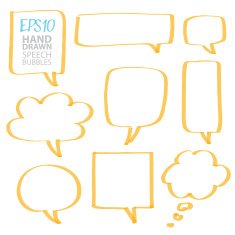 vector marker speech bubbles