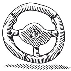 Car Steering Wheel Drawing N2