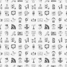 seamless doodle communication pattern N108