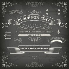 retro chalkboard banners