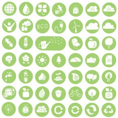 vector set of ecology and recycle icon N2