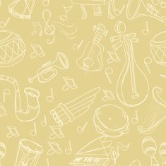 Seamless background - Musical instrument N2