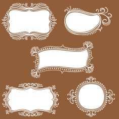 Ornate frames in white free image download