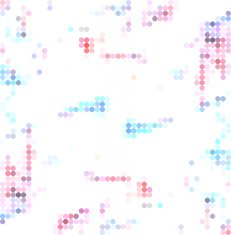 abstract colorful polka dots pattern with white background