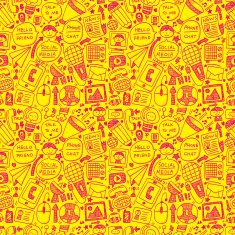seamless doodle communication pattern N112