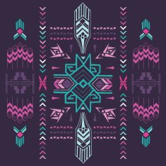 Tribal Vintage Aztec Background - hand drawn
