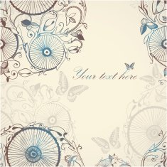 Vector card design with delicate flower ornament