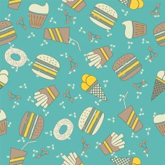 Seamless background with fast food N2