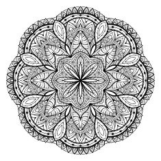 Ornamental black lace mandala