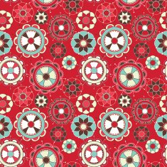 Ornamental pattern with fantastic flowers
