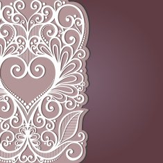 Vintage Card with Heart N12