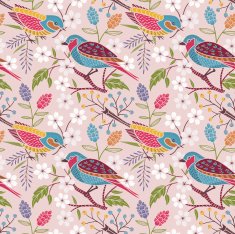 Seamless floral pattern with birds N19