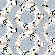 Vector musical pattern with notes N12