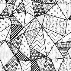 Geometric Hand-drawn Abstract Seamless Background N7