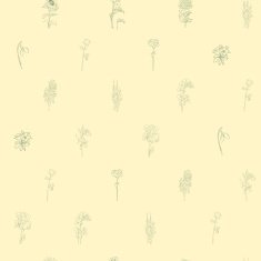 Sparse pattern with flowers