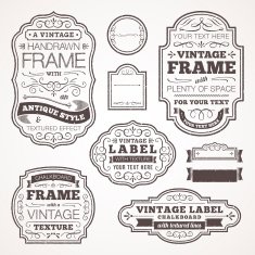 Vintage text frames