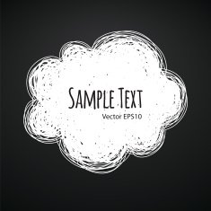 Chalk Doodle Cloud Background