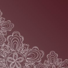 Frame with lace floral pattern