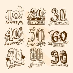 Anniversary signs set N2