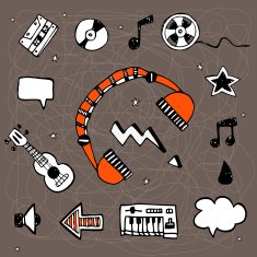Music doodle collection N4