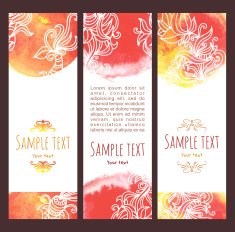 watercolor banners