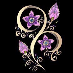 Henna Paisley Mehndi Doodles Design Element N11